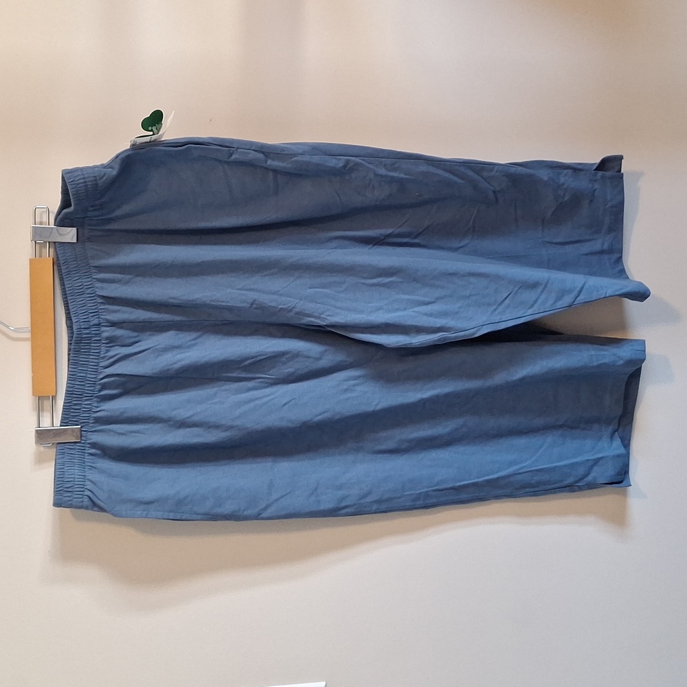 Muted blue capri pants